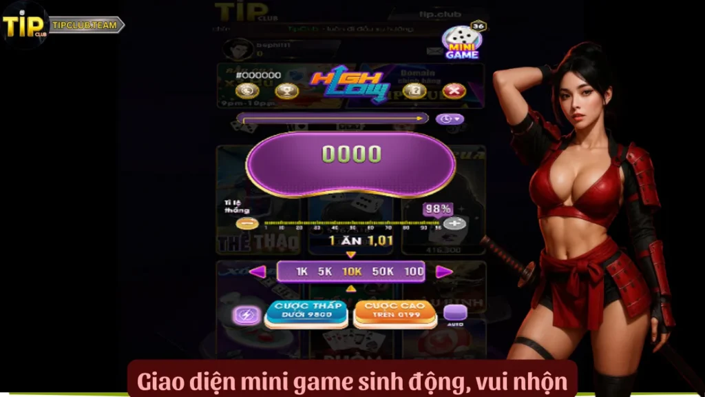 Mini Game TipClub | Kho Giải Trí Nhanh – Thắng Lớn Tức Thì! 2 Giao diện mini game sinh động, vui nhộn